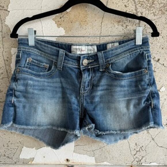 Y2K Stella Cutoffs Distressed Mid Rise BKE Denim Shorts | 27 - Picture 1 of 11